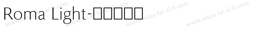 Roma Light字体转换